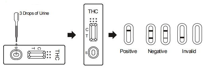 便利なマリファナTHC THCの尿乱用テスト キットの単一テスト ストリップ/薬剤は絶食します