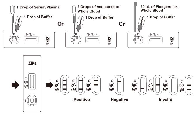 容易全血/血清/血しょうでZika IgG/IgM急速なテスト カセットを使用しました