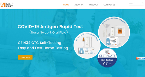 Latest company news about ALLTESTバイオテクノロジーCOVID-19の主題のウェブサイトは今生きている