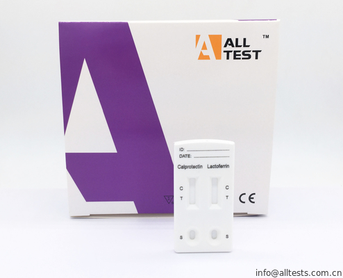 Good price CalprotectinおよびLactoferrinの櫛の側面流れ証明される急速なテスト カセット セリウム オンライン