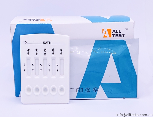 Good price HBV HBsAg、HBsAb、HBeAg、HBeAb、HBcAbのコンボの急速なテスト カセット（血清/血しょう） オンライン