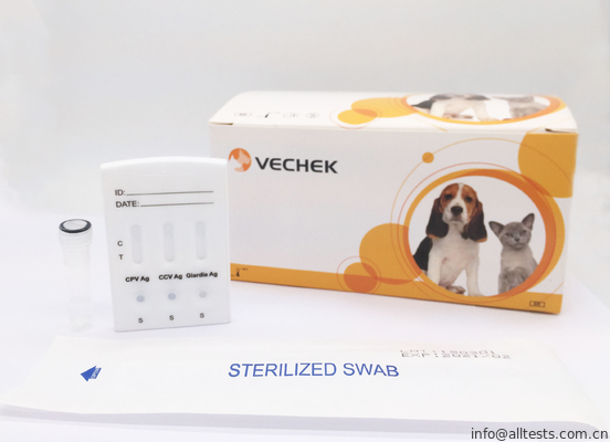 Good price 犬CPV + CCV + GiardiaのLambliaの抗原のコンボの急速で急速な診断キット カセット オンライン